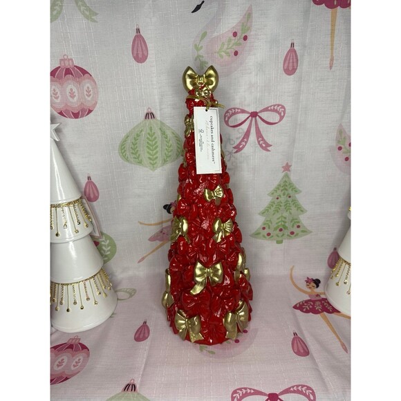 Cupcakes and Cashmere Red and Gold Bow Tree - Picture 5 of 6